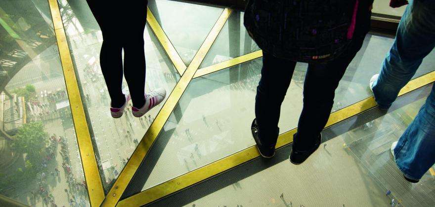 The Eiffel Tower has a new glass floor and a champagne bar